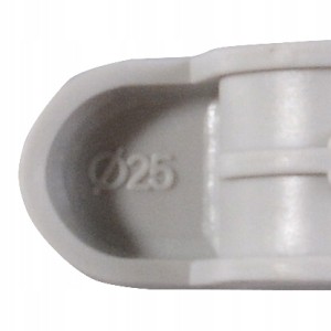 PCS-25mm UCHWYT PLASTIKOWY, WZMOCNIONY 